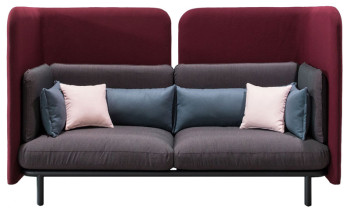 BuzziSpace BuzziSpark Soft Lounge Sofa with Acoustic Shelter